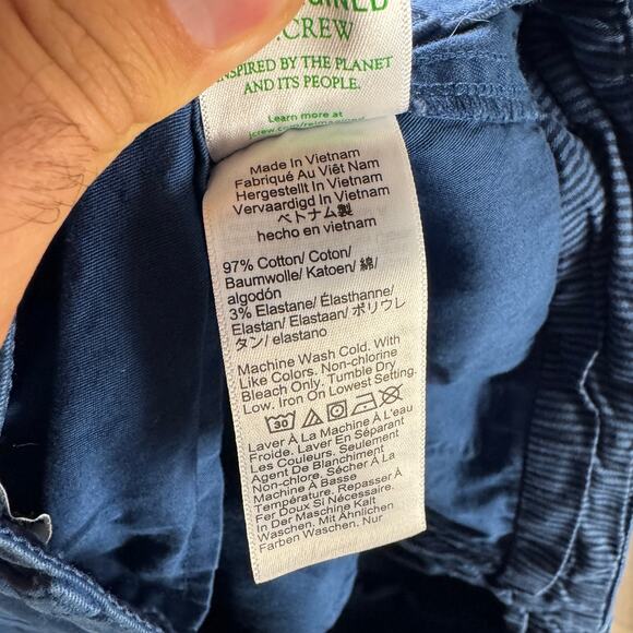 J.Crew Updated 4" Heritage Chino Shorts WMNS Size 00 Blue Mid Rise Stretch CI577 - Picture 4 of 5